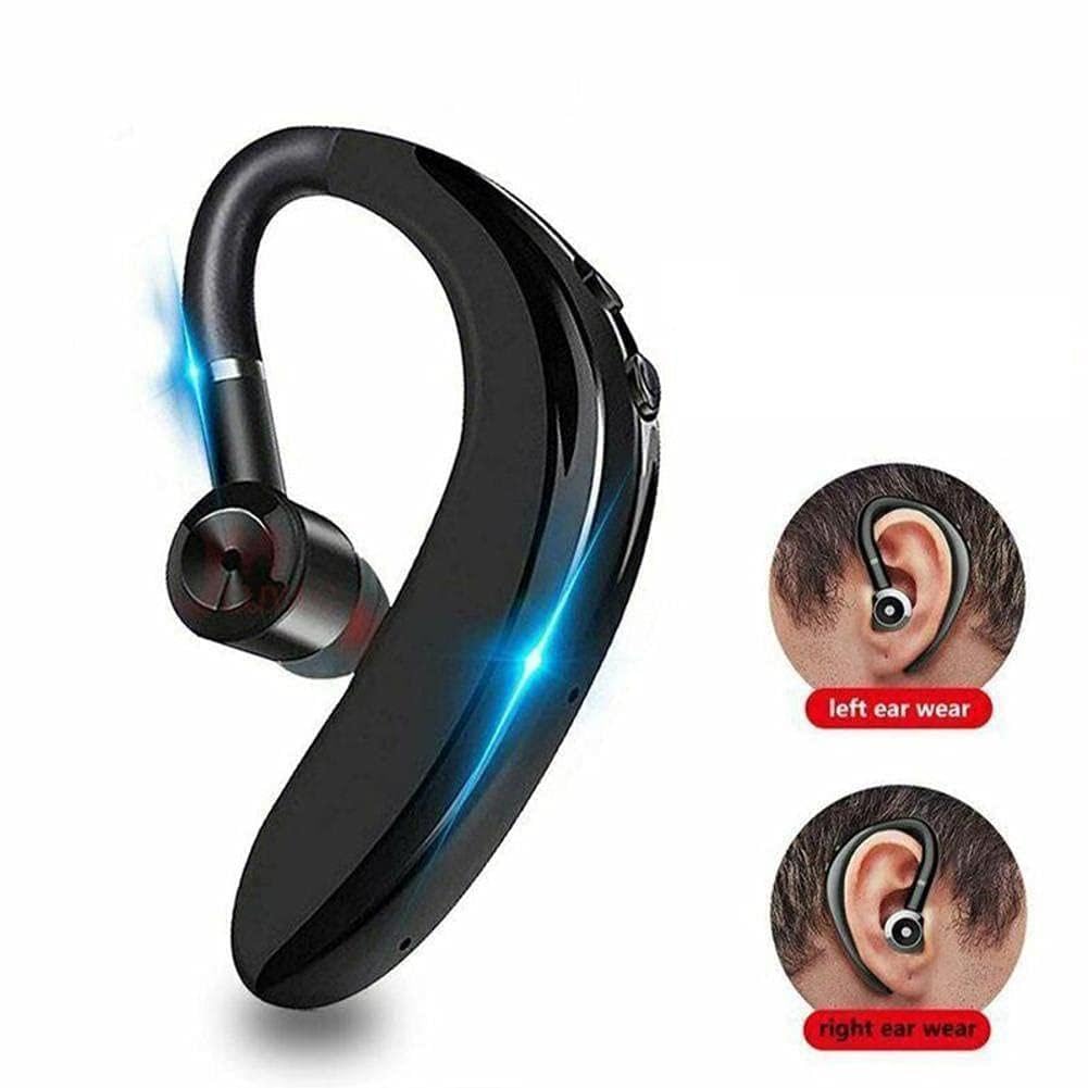 Auriculares Bluetooth con gancho para el oído, micrófono, manos libres para deportes y negocios