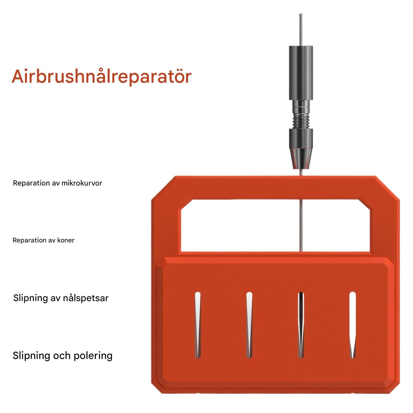 Herramienta de afilado de agujas para aerógrafo Kit de recuperación de