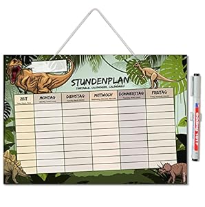 Younikat Stundenplan Dinosaurier abwischbar zum Aufhängen