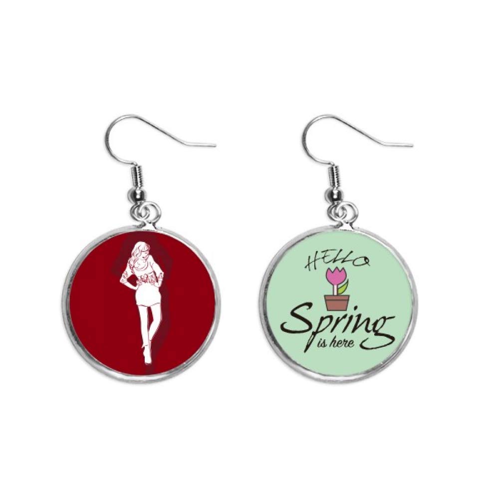 Pendientes de primavera para un look de tarde ideal con colgante rojo 5