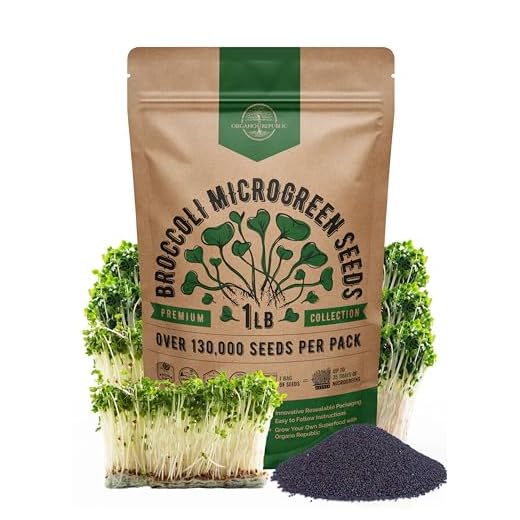 Organo Republic Broccoli Sprouting & Microgreens Seeds - Non-GMO, Heirloom Sprout Seeds Kit, 1lb Resealable Bag for & Growing Microgreens in Soil, Coconut Coir, Aerogarden & Hydroponic