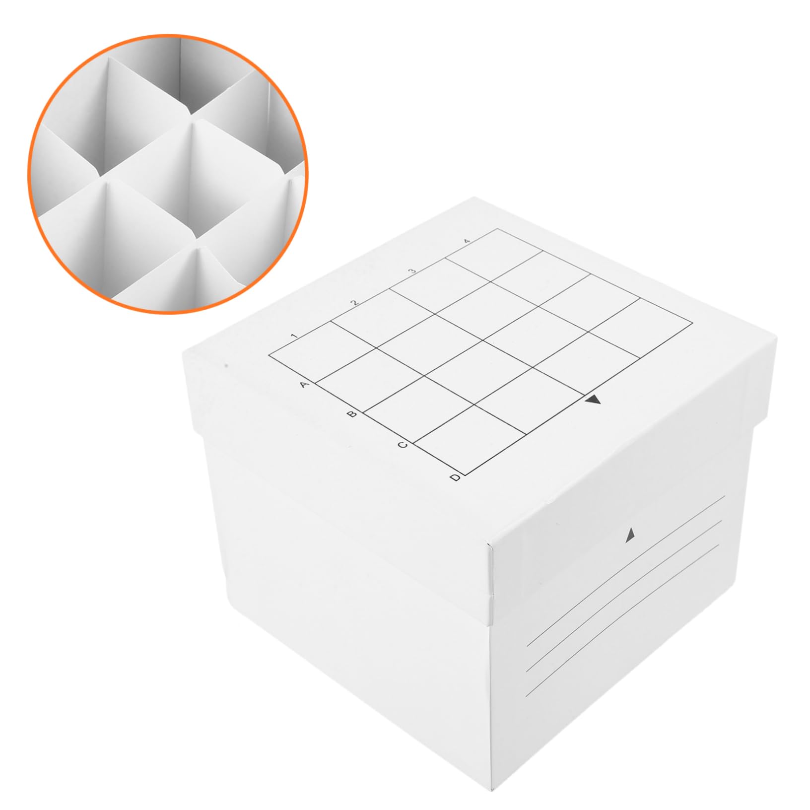 Amosfun Papieraufbewahrungsbox Weiß für Mikrozentrifugenröhrchen 50ml Papierröhrenhalter 16-fach zur Probenlagerung und Organisation im Labor und Gefrierschrank