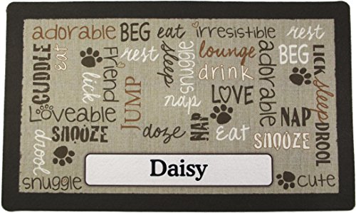 personalised dog bowl mat
