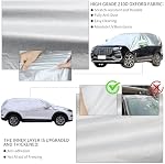 Car Windshield Cover for Ice and Snow, SUV Half Car Cover Top with Reflective Straps, Winter Car Snow Cover Universal Fit for Most Cars (SUV)