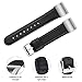 Tobfit 2 Pack Leather Bands Compatible with Fitbit Charge 2 Bands for Women Men, Soft Genuine Leather Accessories Replacement Wristband (Black & Wine Red, 5.5''-8.1'')