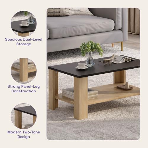 Image of Wakefit Center Table | 1 Yr Warranty | Coffee Table for Living Room Wooden, Tea Table for Living Room Wooden, Sofa Table, Free Installation from Brand, Modern Multi-Functional & Wobble-Free(Vaulten)