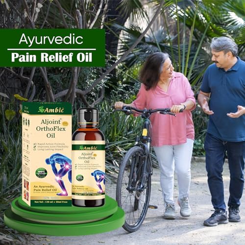 AMBIC Aljoint Pain Relief Oils - Ortho Flex 120ml+30ml Extra Joint Pain Relief Oil, Advanced Ayurvedic Medicine with Boswellia Serrata for Joint Pain Relief & Knee.