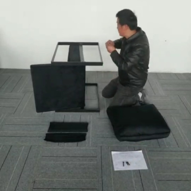 Sillón clásico moderno terciopelo negro miniatura 7