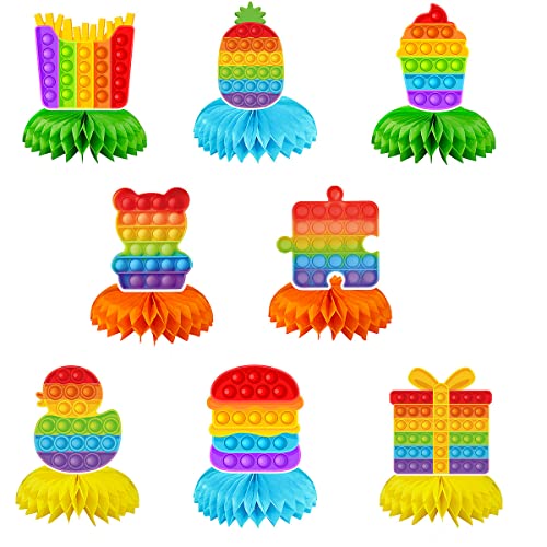 Zhongshun ZH-1011 8 Pcs Push Pop Bubbles Party Honeycomb Centerpiece cover
