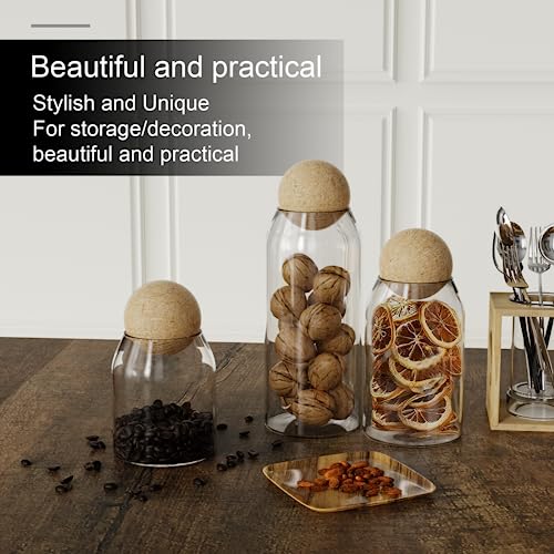 OneDream Glass Sugar Container with Ball Cork, 16oz Airtight Storage Jar with with Cork Lids, Decorative & Durable Borosilicate Clear Candy Jars for Sugar, Cookie, Coffee Beans, Nuts, Tea OneDream Glass Sugar Container with Ball Cork, 16oz Airtight Storage Jar with with Cork Lids, Decorative & Durable Borosilicate Clear Candy Jars for Sugar, Cookie, Coffee Beans, Nuts, Tea
