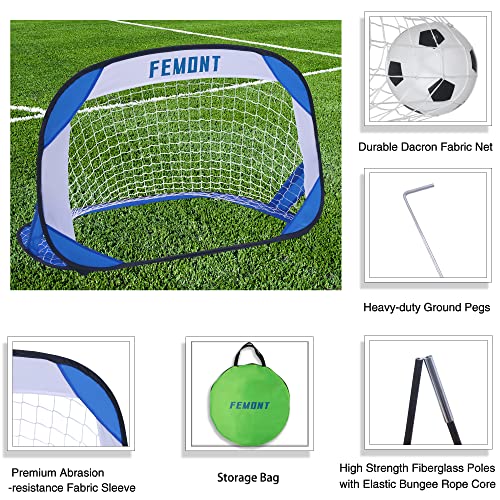 Femont Folding Pop Up Soccer Goals,2 Packs Portable Soccer Nets With Carrying Bag, Mini Backyard Soccer Goals, Youth Football Gates For Kids & Adults For Indoor Outdoor Games Practice Training #TOP3