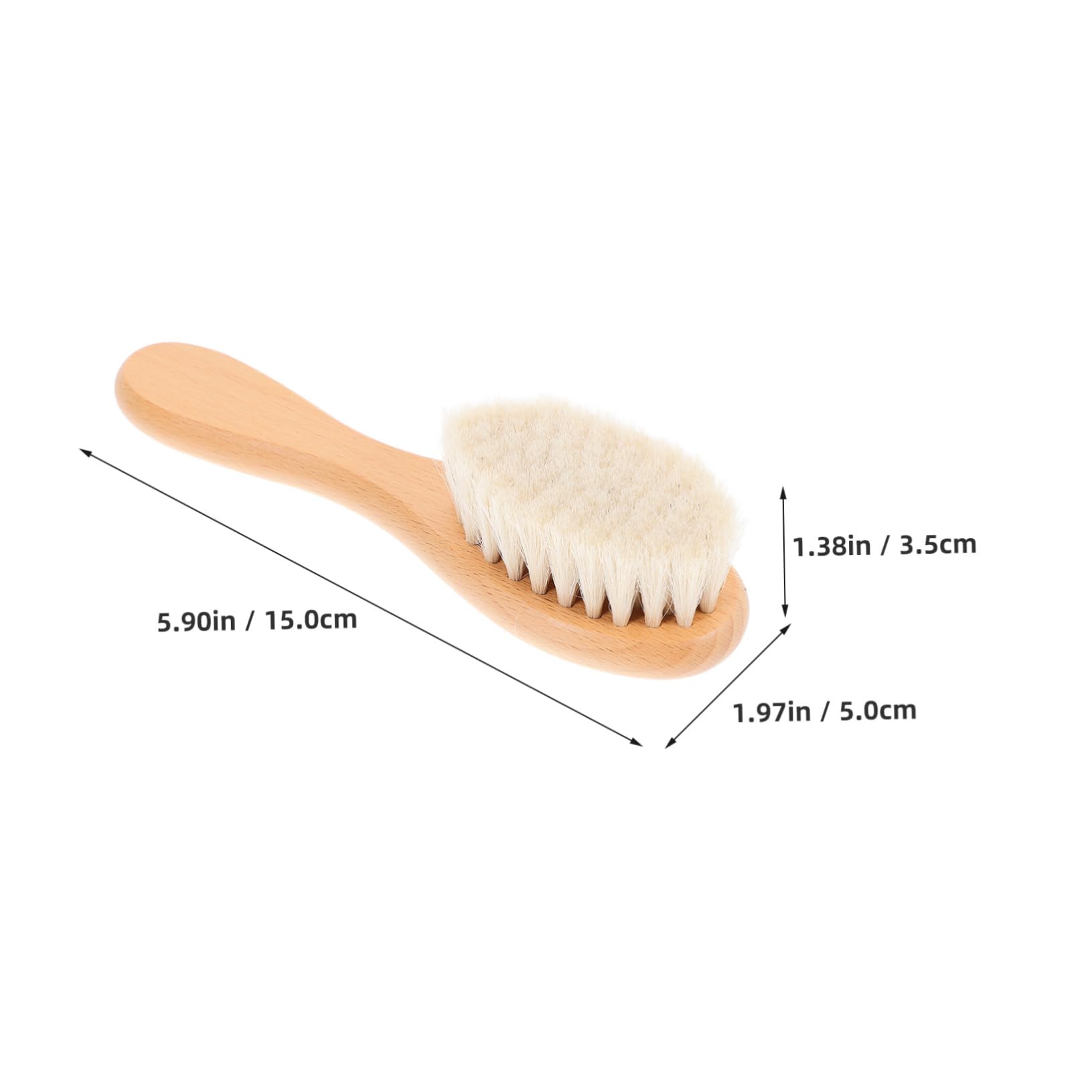 Baluue Practical Baby Comb and Brush Set Wooden Bathing Brush for Toddlers Soft Hair Brush for Sensitive Baby Sk