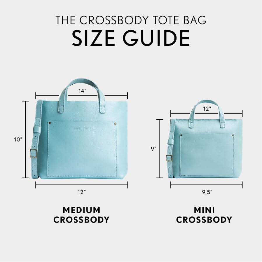 Portland Leather Goods Medium Crossbody Zipper Tote for Women – Handmade from the Finest Full-Grain Hides - Image 5