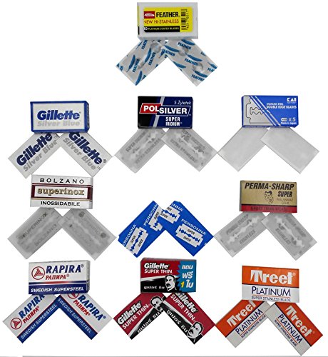 Sharpest Blades Double Edge Razor Blade Sample Pack (2x each)