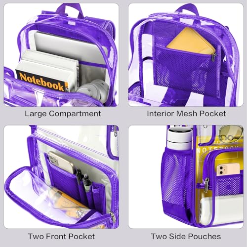 Image of PAMANO Clear Backpack Heavy Duty Transparent See Through Bag for College Work Travel Security