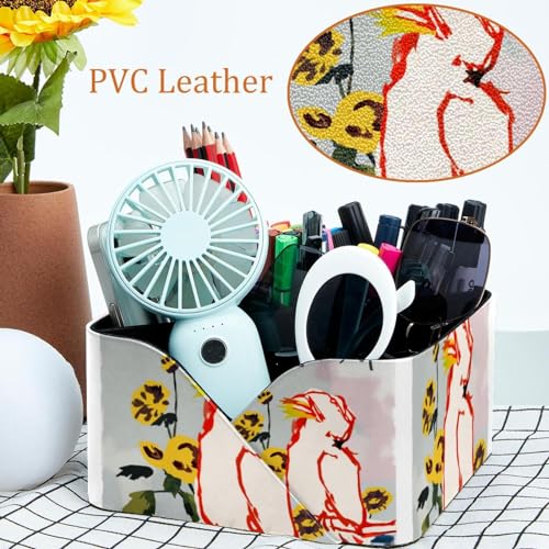 Porte-stylos perroquet rectangulaire à double compartiment pour bureau