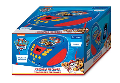 Lexibook Paw Patrol Gettoblaster CD-speler, microfoon meegeleverd, AUX-IN-aasluiting, Werk met AC of batterij, Blauw… - Image 6