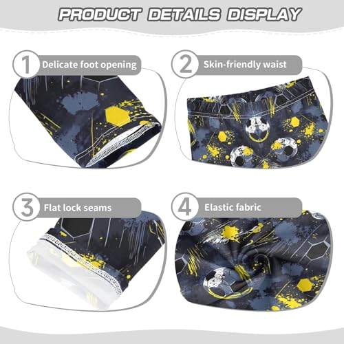 Football Graffiti Girls Leggings Soft Stretch Workout Yoga Dance Pants for Kids Casual Tights3