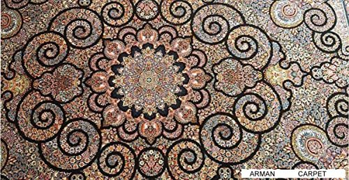 Image of High Density Export Quality Classical Pure Silk Carpet for Your Hall & Living Room 3 X 5 Feet (90x150 cm) Ivory Multi
