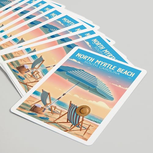 Baraja de 52 cartas tamaño póker North Myrtle Beach miniatura 5