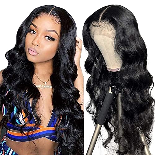 13X4 Lace Front Wig Human Hair Pre Plucked With Baby Hair Glueless Body Wave Wig Natural Hairline For Black Women