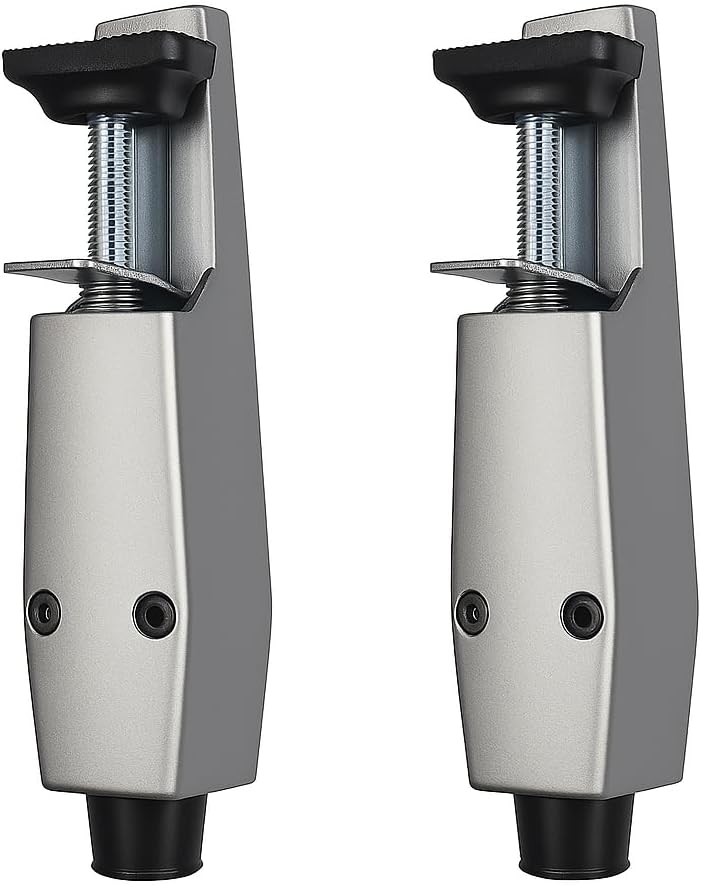 Pacific Doorware Heavy Duty Spring Loaded Step Down Door Stopper (Aluminum Silver, 2 Pack)