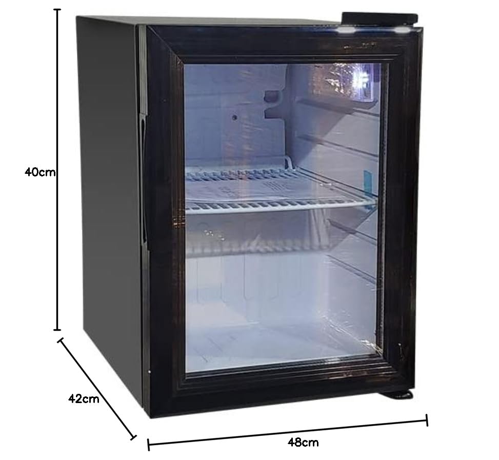 Generico SNOW WHITE - MINI FRIGOBAR GLASTÜR - CAP. 30L