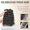 WEQUEEN 100% Human Hair Bundle Premium Wet and Wavy Water Wave Bundle 16A Brazilian Human Hair Full Volume 24 Inch Long Lasting Natural Black #1