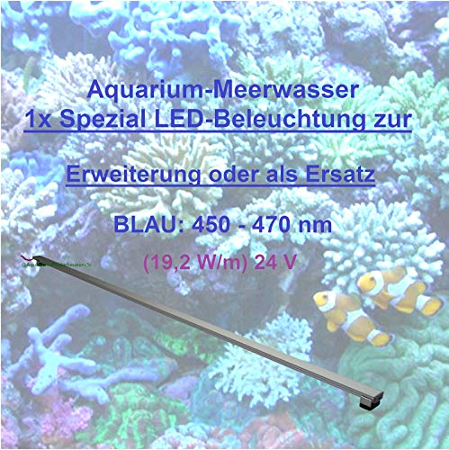 Aquarium-Plüderhausen LED- Erweiterungs- /Ersatz-Leuchtbalken BLAU für Meerwasser-Aquarien, 120cm, ohne Trafo Cover