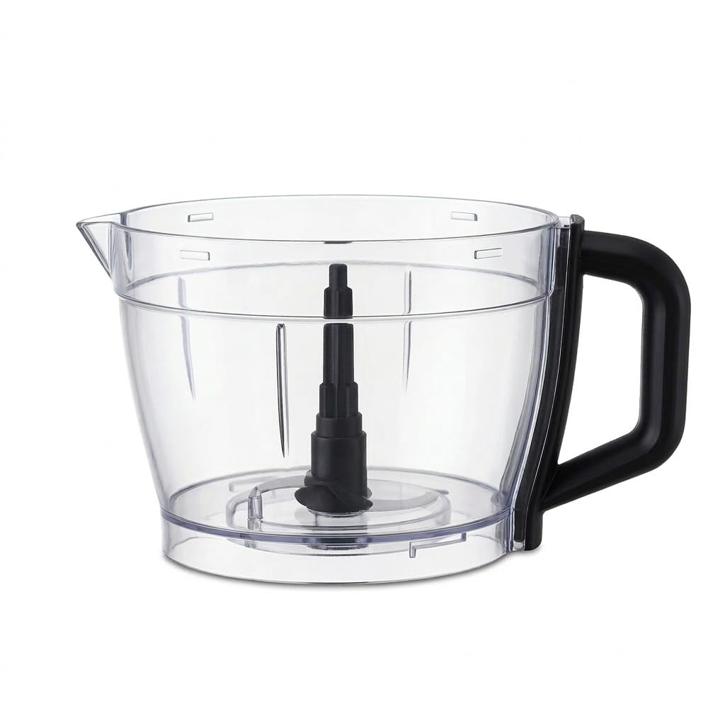 Bajaj Original Food Processor Bowl, Clear with Black Handle, ABS Plastic, Compatible with FX1000 New and Icon DLX Models-image-37