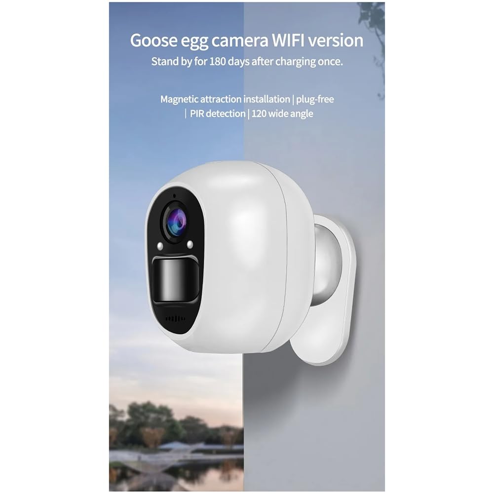 Camera Tuya WiFi Esterno Interno Basso Consumo di Energia Telecamera di Sicurezza PIR Telecamera di Sorveglianza con Batteria Ricaricabile