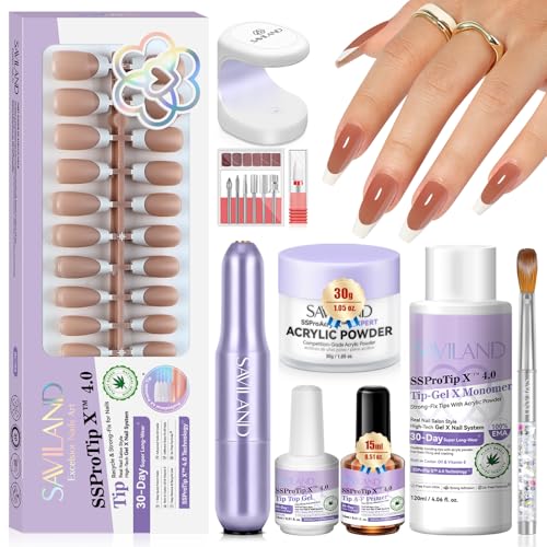 Kit profesional de uñas acrílicas SAVILAND con 160 piezas miniatura 1