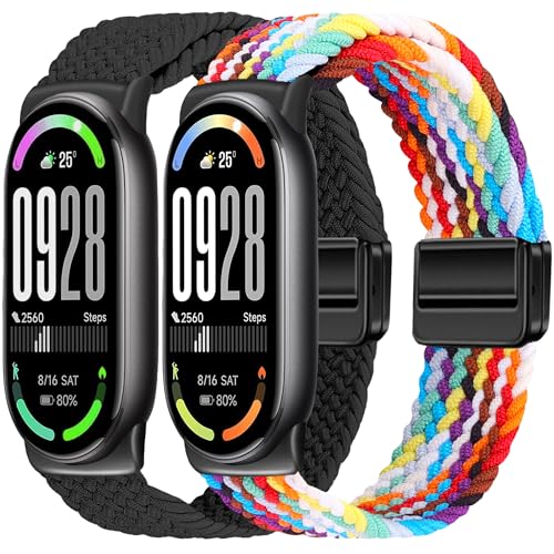 [Senlida] �����p���X�g�o���hXiaomi Smart Band 10/9/8�Ή� �}�O�l�b�g���҂݃o���h �L�k���\�����[�v �\�t�g�i�C���� �L�k���X�g���b�v Xiaomi Mi Band 10/9/8 �����j���p 2�{