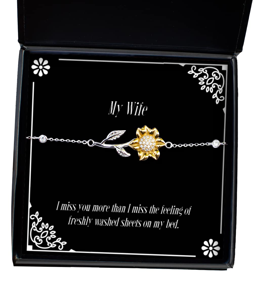 Bracciale Girasole Economico per Moglie, manchi più di Quanto manchi Il sentimento, Regali per la Moglie, Regalo del Marito, Gioielli per la Moglie, Regalo di Nozze, Regalo di Compleanno