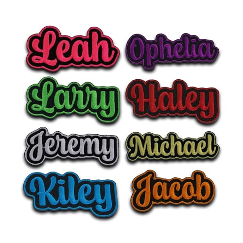 Custom Embroidered Name Patches Personalized Name Tags Custom Nametag Iron on Sew on Hook and Loop for Uniform Backpack Christmas Easter School Clothing Team Uniform