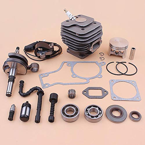 Luxuypon Kit de bobina de ignição de eixo de manivela de pistão de cilindro de 52 mm adequado para S