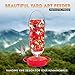 Hummer's Galore Hummingbird Feeders for Outdoors Hanging, Glass, 32 OZ, Vine Design