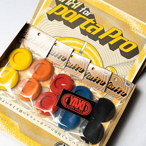 YAXI EARPADS for Koss PORTAPRO (Black+Blue+Yellow+Red+Orange)+A3 Poster, Full colour (Black+Blue+Yellow+Red+Orange)