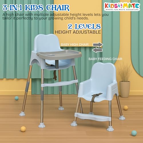 Kidsmate 3-in-1 Baby High Chair, Blue, 6-36 Months - Image 5