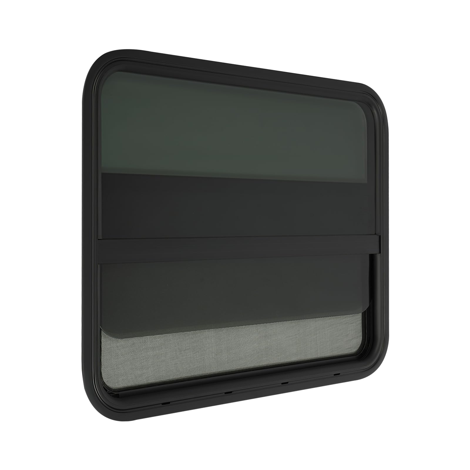 2 piezas de repuesto para ventanas de caravana | Ventana corredera vertical | Ventana de caravana | Ventanas de autocaravana con anillos de moldura rectangulares, protección solar y protección contra