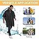 Gerhannery Dicker Regenponcho Schwarz, 2 Stück Regencape Festival Wiederverwendbar Regenponcho Herren Wasserdicht (DE/NL/SE/PL, Alphanumerisch, Einheitsgröße, Große Größen, Regular, 2, Noir)