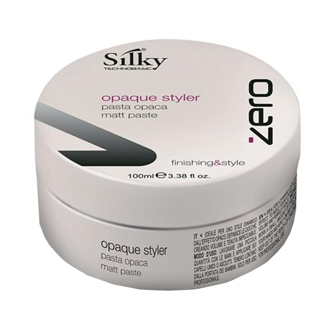 SILKY TechnobasicZero Opaque Styler - Flexible & Strong Hold Hair Wax for Wet & Dry Hair - Versatile Hair Styling Wax for All Hair Type - Organic Hair Wax for Natural & Smooth Finish - 100ml