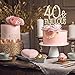 40 Cake Topper - Premium Gold Metal - 40 and Fabulous - 40th Birthday Party Sparkly Rhinestone Decoration Makes a Great Centerpiece - Now Protected in a Box