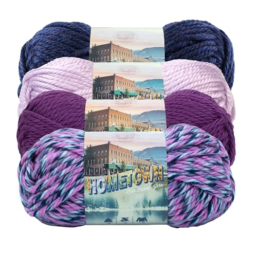 Image of Lion Brand Yarn, Hometown Super Bulky Yarn, Chalet Pack, 4 Skeins