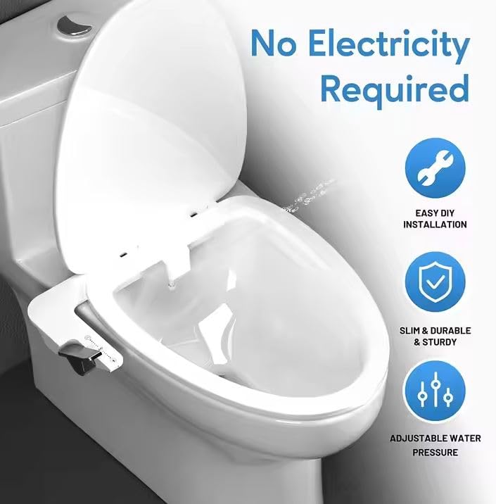 Furret Small Size Slim Thin Best Toilet Seat Bidet Sprayer Shower Toilet Attachment Women Wash Manual Mechanical Toilet Seat Bidet for The Toilet 2
