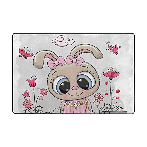 Tapis de chambre denfant epais RuChen Hello Panda 80x58 en polyester doux haute densite - 2