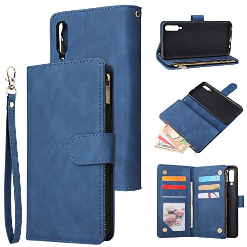 OKZone Cover per Samsung Galaxy A50/A50S/A30S, Custodia in Pelle Samsung A50/A50S/A30S, Cover a Libro Galaxy A50/A50S/A30S Magnetica Portafoglio Folio PU Pelle Flip Caso con Wallet Case Cover (Blu