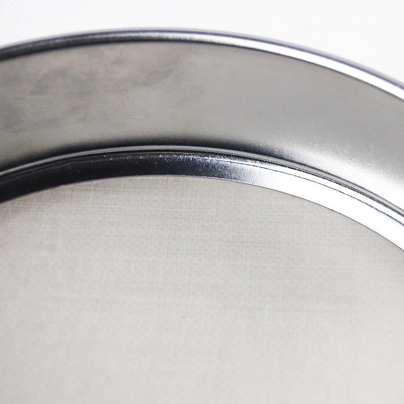 Juego de tamiz de laboratorio de acero inoxidable de 20 cm con tapa galvanizada y recipiente for un muestreo e inspección precisos.(10mesh(2mm))