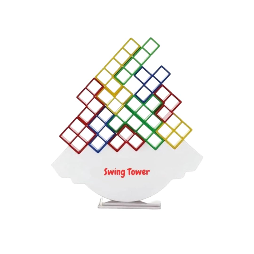 Goki 56762 Tower Balance Game Skill, Multicoloured