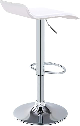 Miniatura 6 de DUHOME Taburetes de bar modernos contemporáneos ajustables con asiento de cuero sillas de bar juego de 2 (gris)